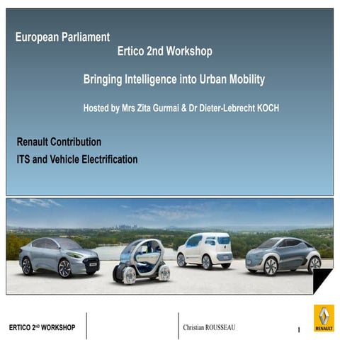 Christian Rousseau, Renault - Electrification of vehicles and ITS | PPT