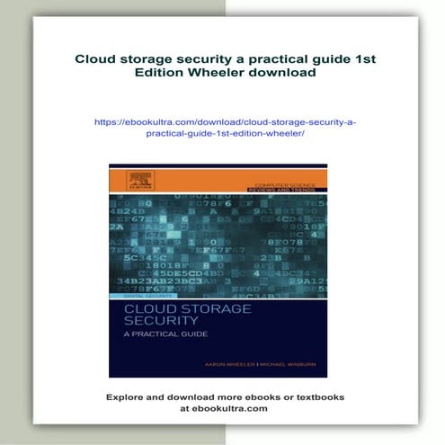 Cloud storage security a practical guide 1st Edition Wheeler | PDF