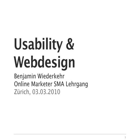 Usability & Webdesign 2010