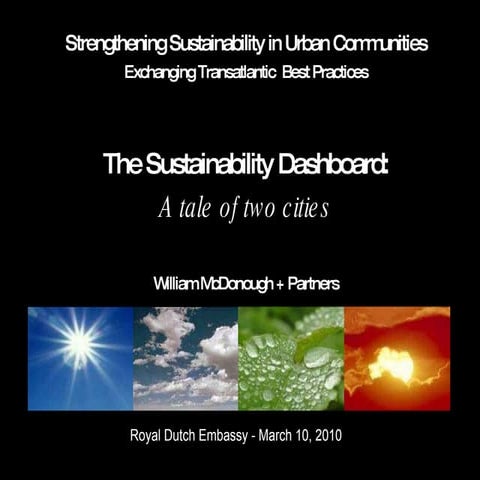 The Sustainability Dashboard: A tale of two cities