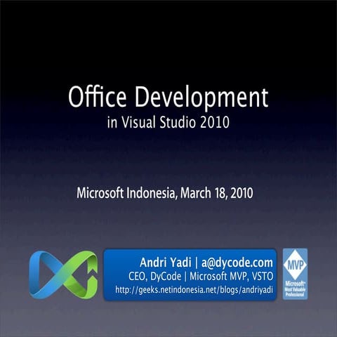 Office 2010 Development in Visual Studio 2010