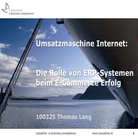 topsoft Bern 2010 - Umsatzmaschine Internet - die Rolle der ERP-Systeme im E-...