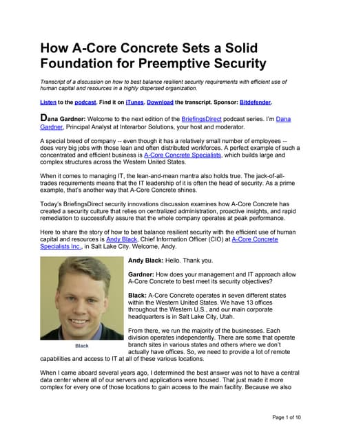 How A-Core Concrete Sets a Solid Foundation for Preemptive Security