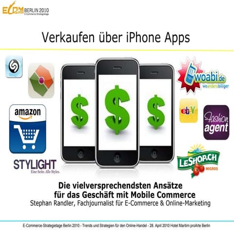 Verkaufen über iPhone Apps - ECOM 2010