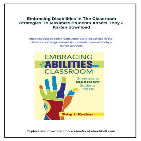 Embracing Disabilities In The Classroom Strategies To Maximize Students ...