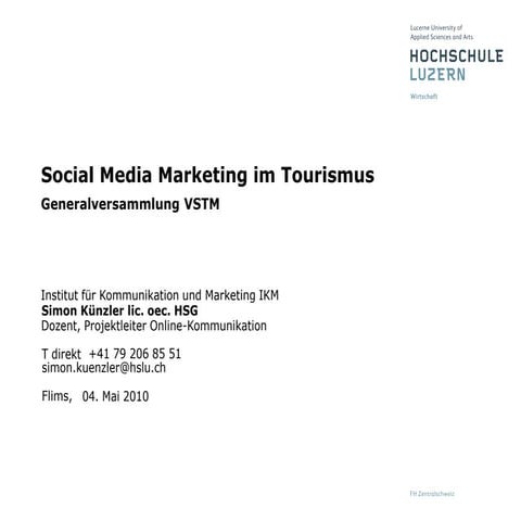 Social Media Marketing für Tourismusorganisationen
