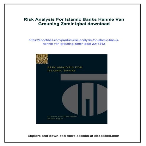 Risk Analysis For Islamic Banks Hennie Van Greuning Zamir Iqbal