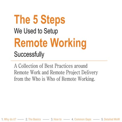 5 Steps We Used to Set up Remote Working Successfully