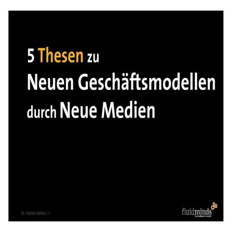 Tradition ist kein Geschäftsmodell: Wie das Internet Geschäftsmodelle verändert