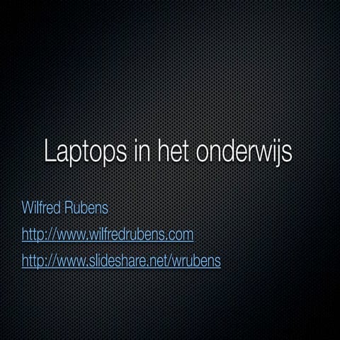 Laptops in het onderwijs