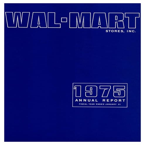 wal mart store1975Annual Report | PDF
