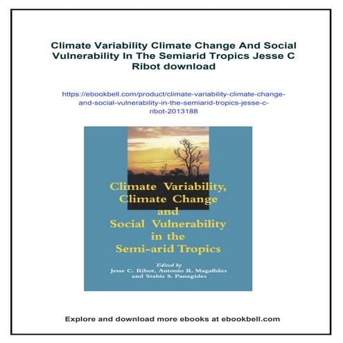Climate Variability Climate Change And Social Vulnerability In The Semiarid T...