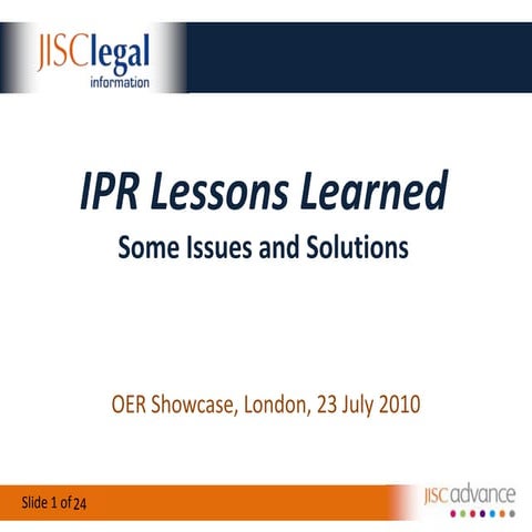 JISC Legal OER Showcase