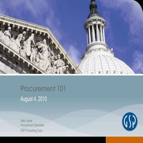 Funding from the Feds - Procurement 101