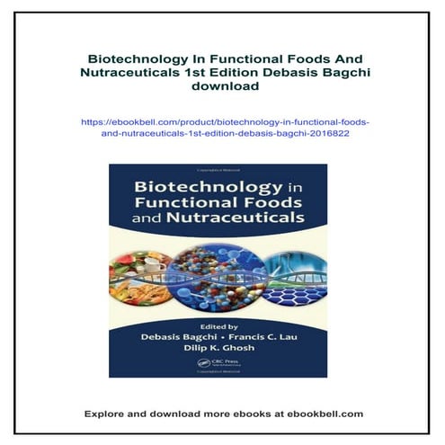 Biotechnology In Functional Foods And Nutraceuticals 1st Edition ...