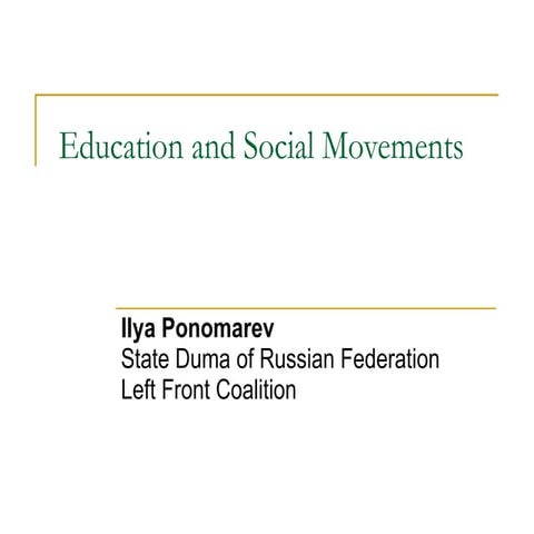 100903 Global Democracy Workshop - Education and social movements