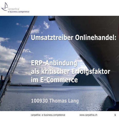 ERP-Anbindung als kritischer Erfolgsfaktor im E-Commerce