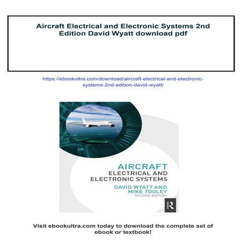 Aircraft Electrical and Electronic Systems 2nd Edition David Wyatt
