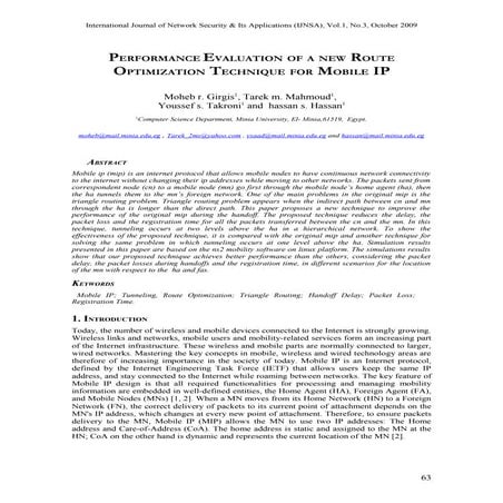 A Proposed Technique For Solving The Triangle Routing Problem In Mobile ...