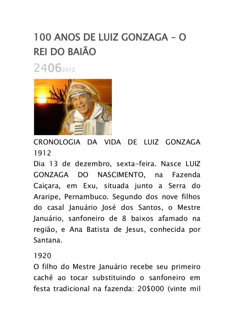 100 anos de luiz gonzaga