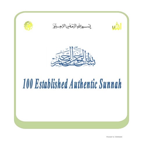 100 authentic sunnah