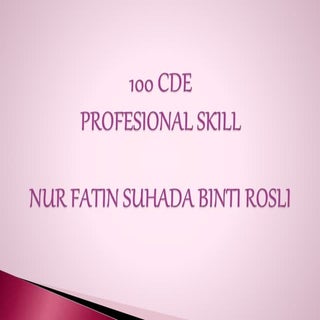 100 cde presentation