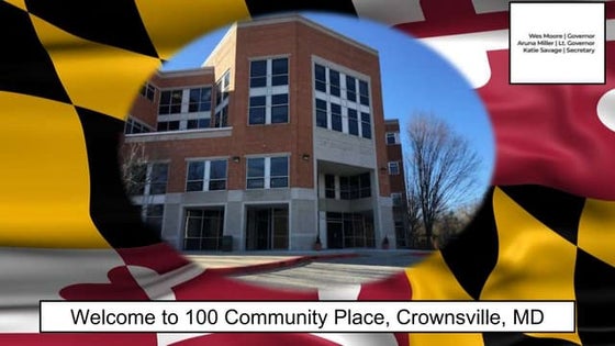 100 Community Place Signage for the main Lobby