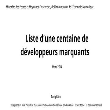 100developpeursfrancaismarquants 140325090608-phpapp01