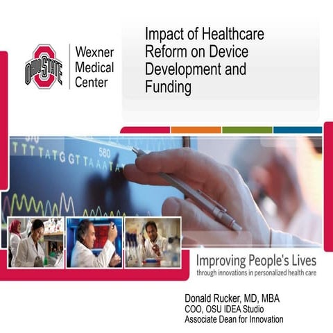 Impact on Health Reform on Device Development and Funding