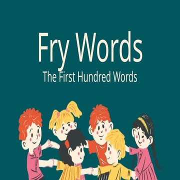 Power Point Slides of the 100 FIRST WORDS | PPTX