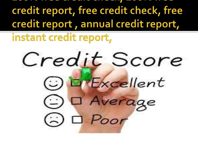 Free credit report for financial decisions