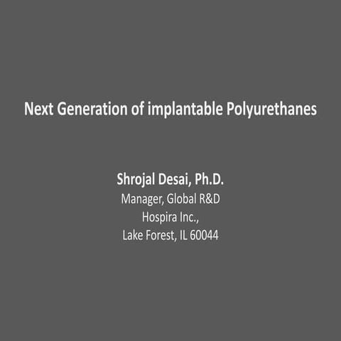 Next Generation of implantable Polyurethanes 