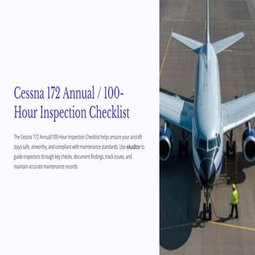 100 Hour Inspection Checklist Template with eAuditor Audits and ...
