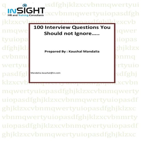 100 interview questions you should not ignore
