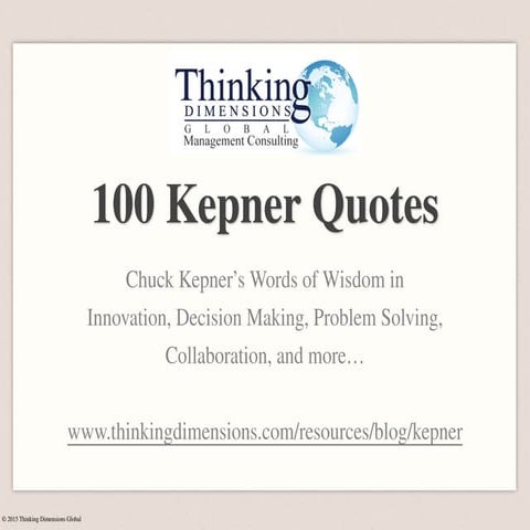 100 kepner quotes