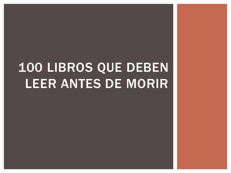 100 libros que se deben leer