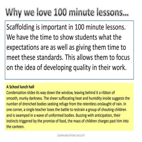 100 minute lessons  - Communications