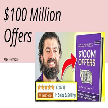 $100M offer by Alex Hermosi - Book summary