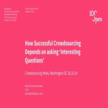 100%Open How to Ask Interesting Questions