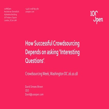 How Successful Crowdsourcing Depends on asking 'Interesting Questions'