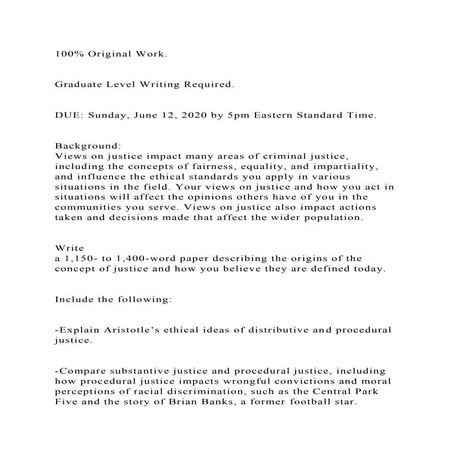 100 Original Work.Graduate Level Writing Required.DUE .docx