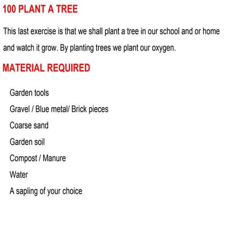 100 plant a tree