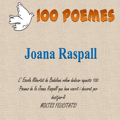 100 poemes joana raspall