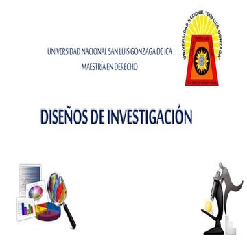 DISEÑOS DE LA INVESTIGACION