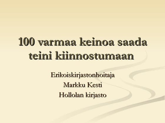 Espoo 2010 Otto Sinisalo | PPTX
