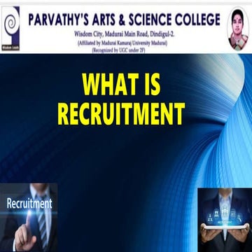 (100)what is recruitment ppt ah authors