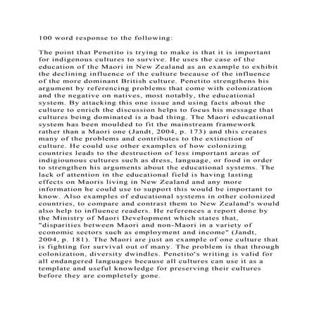 100 word response to the followingThe point that Penetito is tr.docx