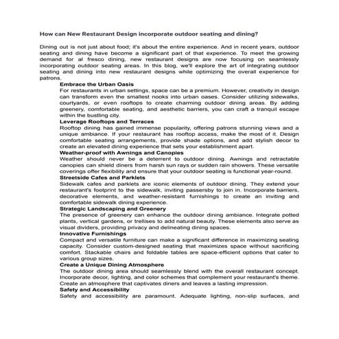 new restaurant design | PDF