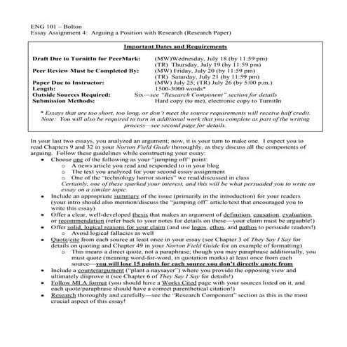 ENG 101 - Research Paper