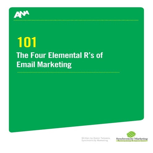 101 Four Elements Of Email Marketing